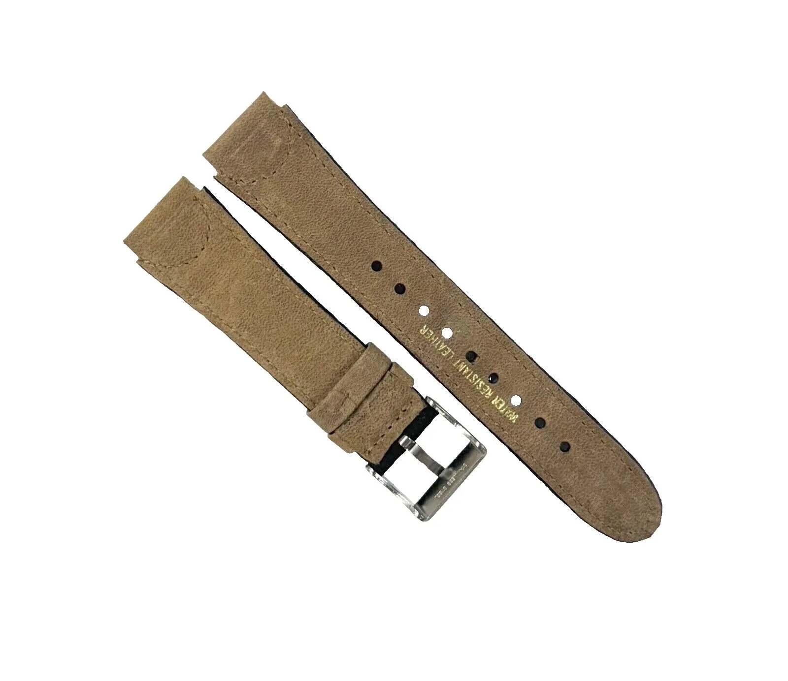 18 MM Black Genuine Leather Watch Band with stitches and bumps (Lot of 6 bands)