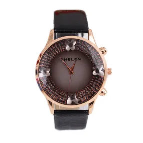 2016 new fashion luxury brand Large Dial Diamond Watch women leather color diamond quartz watches Gifr for girl Hot Sale Mance