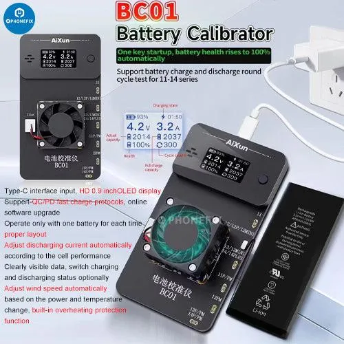 Aixun BC01 BC02 Battery Health Calibrator For iPhone 11-14 Pro Max