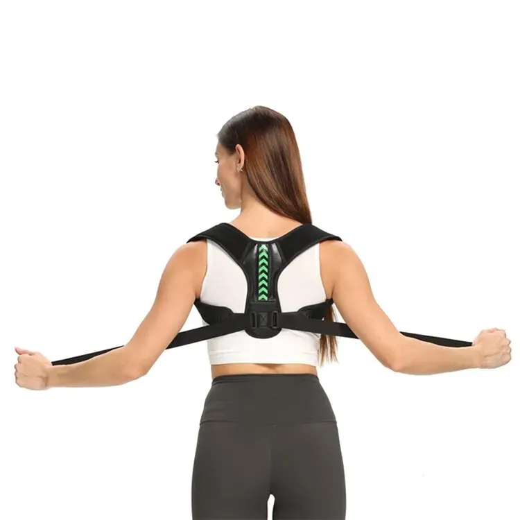 Anyfit Green Corrector Belt Large Back Posture Adjustable Neck Brace Training Equipment Shoulder Support Correction Belt