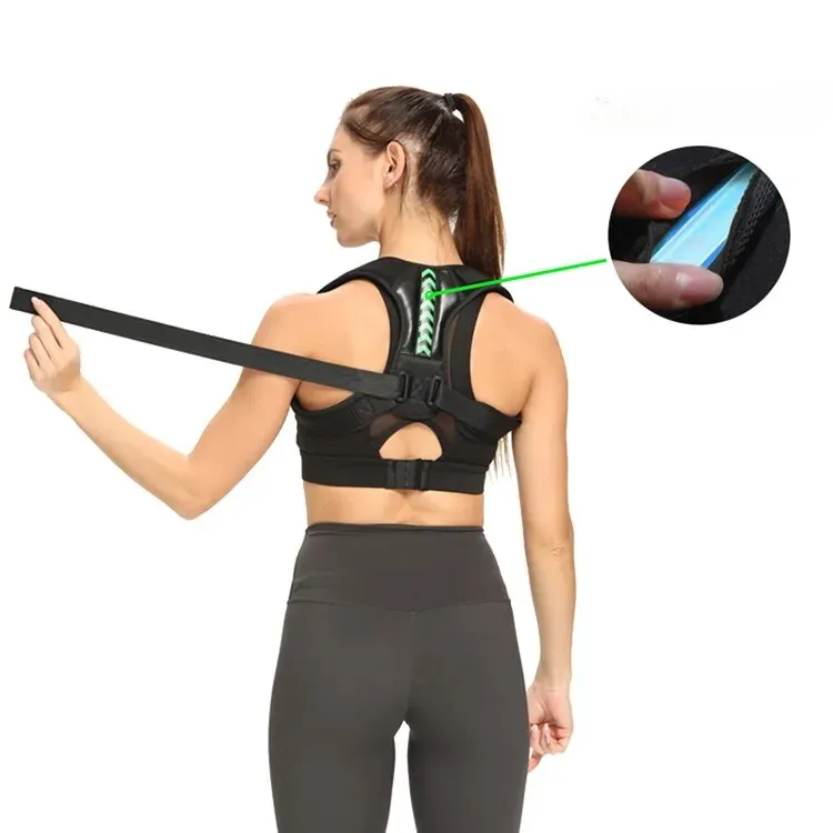 Anyfit Green Corrector Belt Large Back Posture Adjustable Neck Brace Training Equipment Shoulder Support Correction Belt