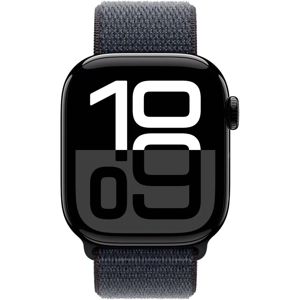 Apple Watch Gen 10 Series 10 42mm Jet Black Aluminum - Ink Sport Loop MWWG3LW/A