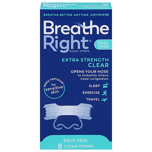 Breathe Right Extra Strength Clear Nasal Strips