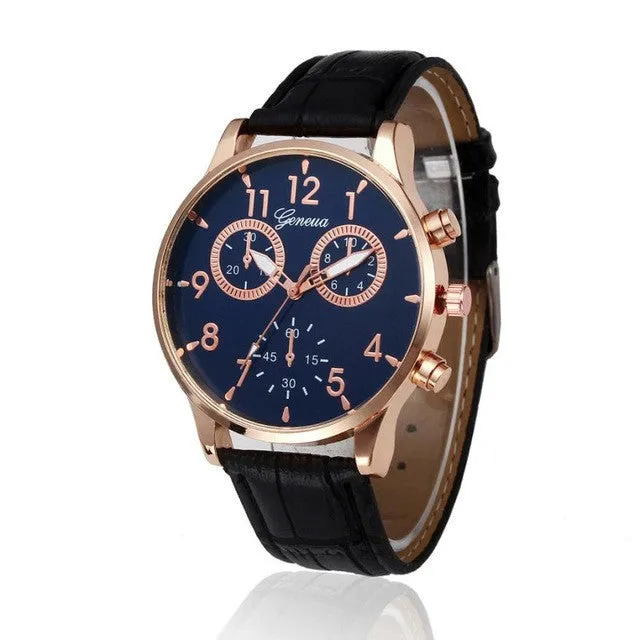 Business Style Quartz Faux Chronograph Watch for Men