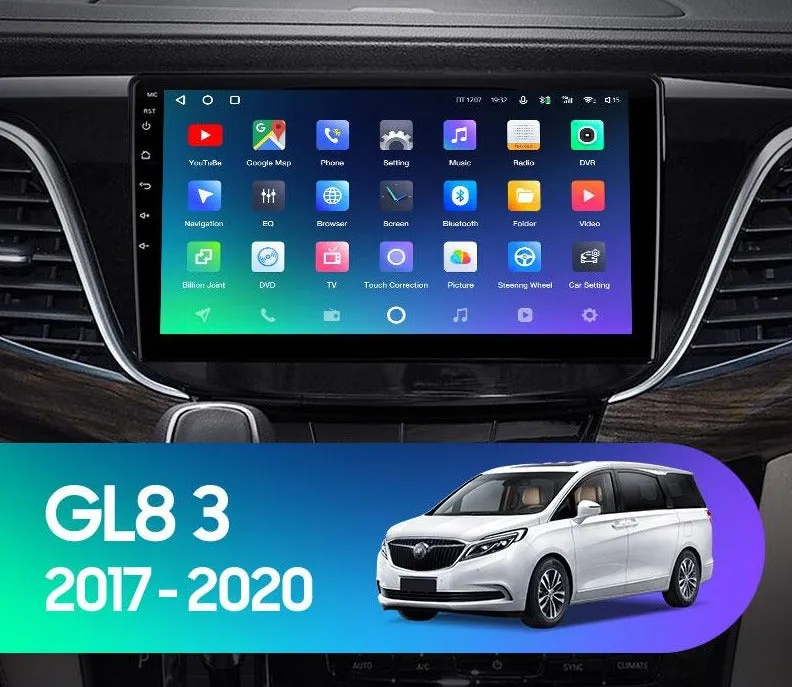 Car Dealz Premium Advanced 4G Data Model 10.2" Android 12.0 For Buick GL8 3 2017 - 2020 In Dash Plus OEM Fascia