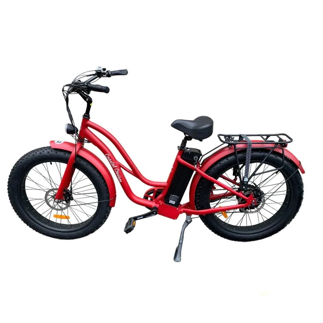 Coastal Cruiser| 750w Fat Tire Cruiser Step Thru 26x4 Electric Bike