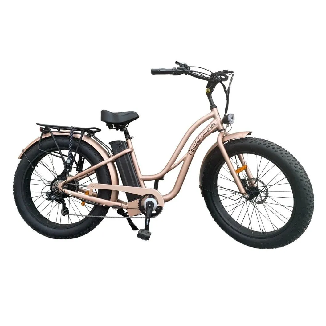 Coastal Cruiser| 750w Fat Tire Cruiser Step Thru 26x4 Electric Bike