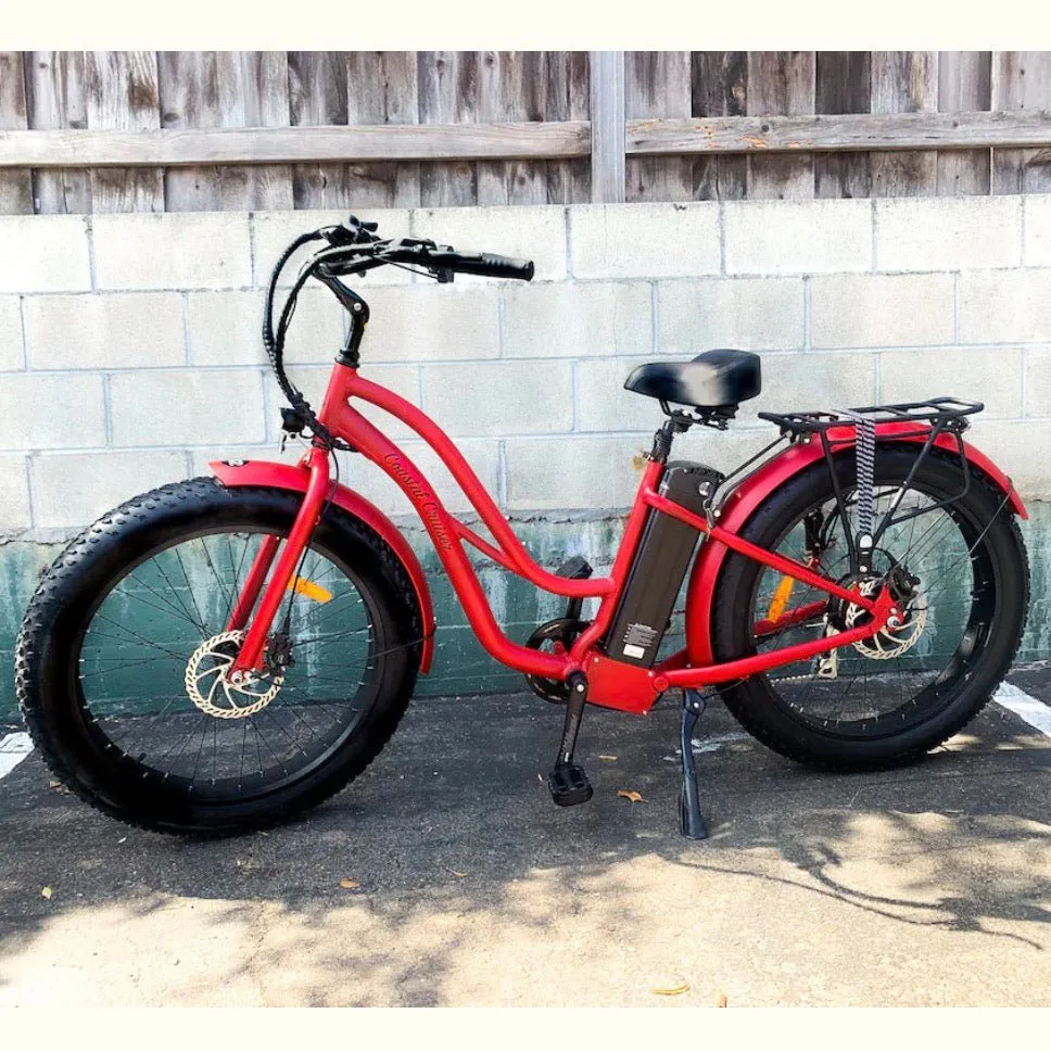 Coastal Cruiser| 750w Fat Tire Cruiser Step Thru 26x4 Electric Bike