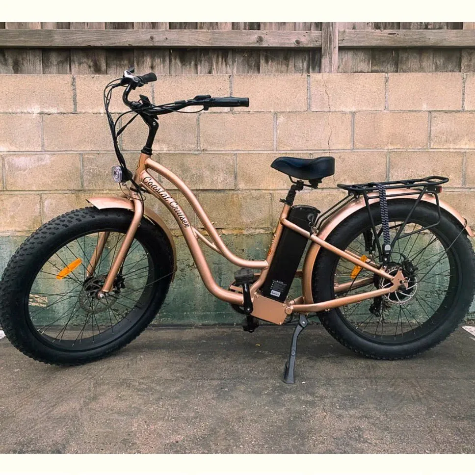 Coastal Cruiser| 750w Fat Tire Cruiser Step Thru 26x4 Electric Bike