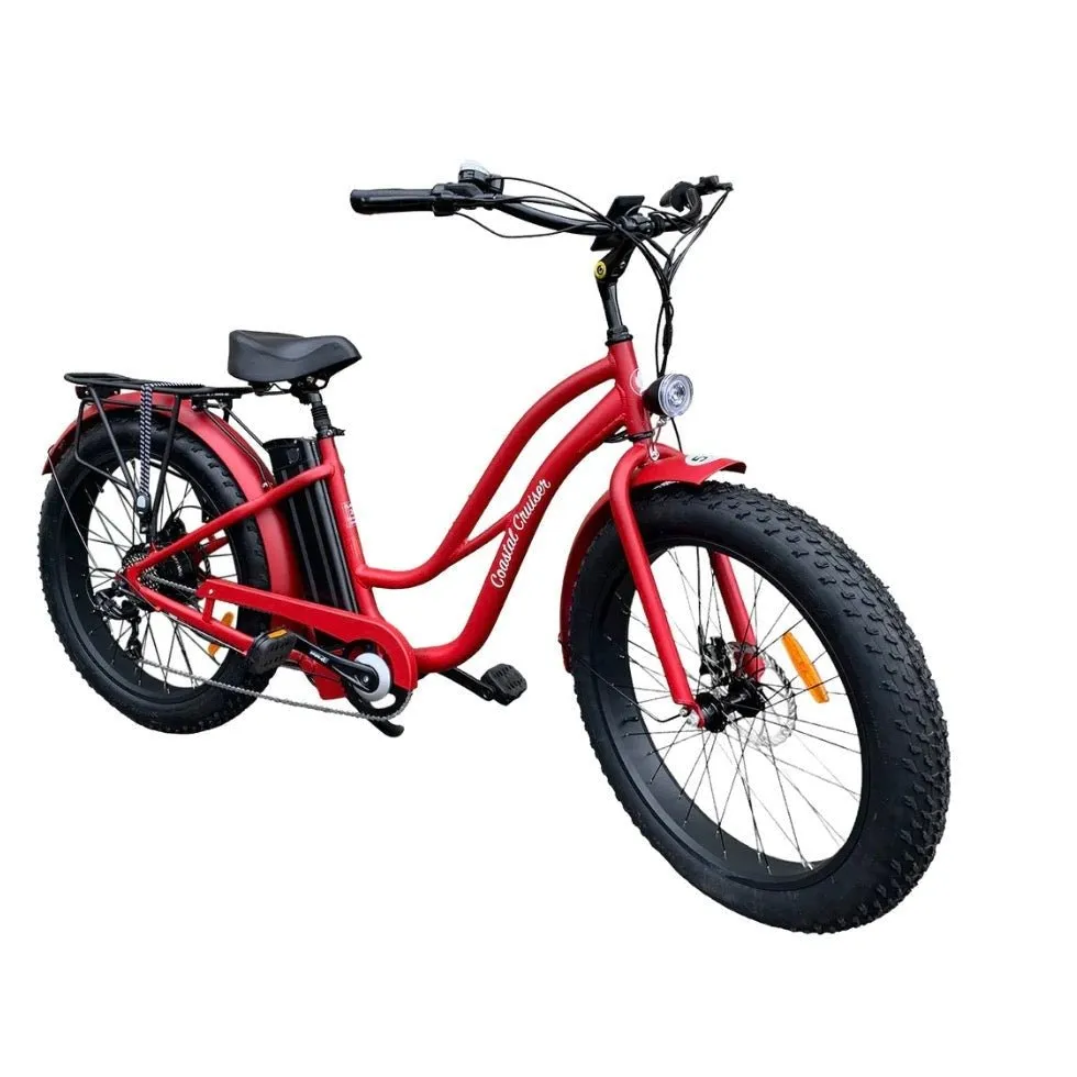 Coastal Cruiser| 750w Fat Tire Cruiser Step Thru 26x4 Electric Bike