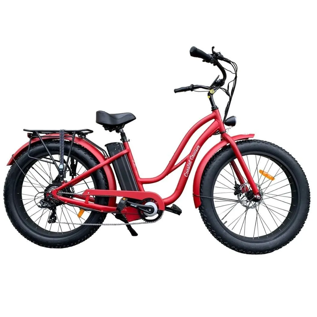 Coastal Cruiser| 750w Fat Tire Cruiser Step Thru 26x4 Electric Bike