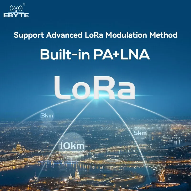 EBYTE E150-400T30S LoRa Module 410.125～493.125MHz 30dBm IPEX 10km Modbus RTU Build-in PA LNA 4 Input DI/Output DO UART Module