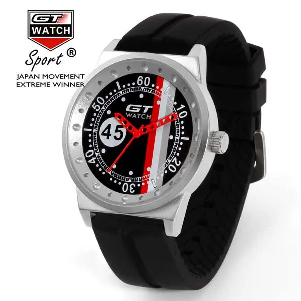 Fashion GT WATCH Brand Men Women's Silicone Strap Quartz Watch Italy Stripe Design Racing Sport Military Wristwatch 2016 New