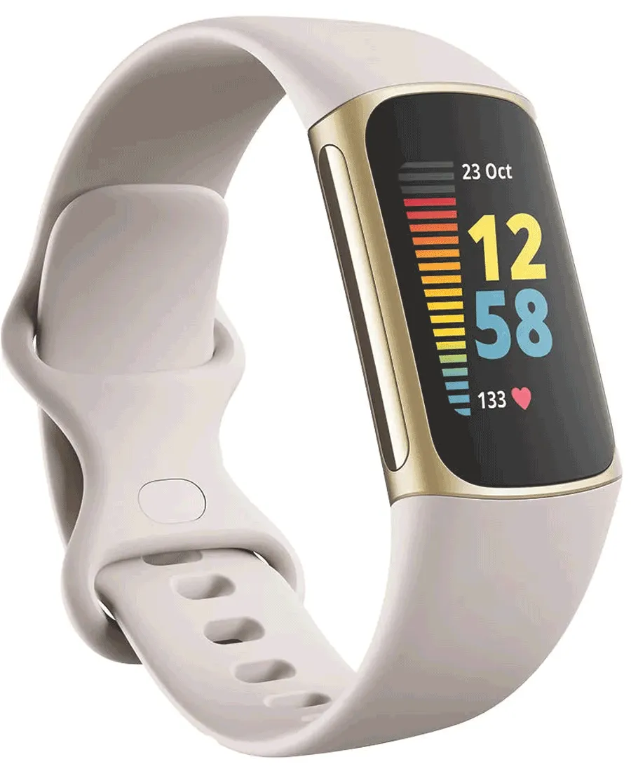 Fitbit Charge 5 | Lunar White & Soft Gold