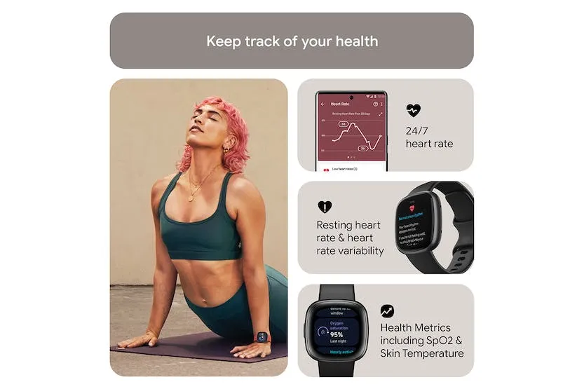 Fitbit Versa 4 Smartwatch Black/Graphite