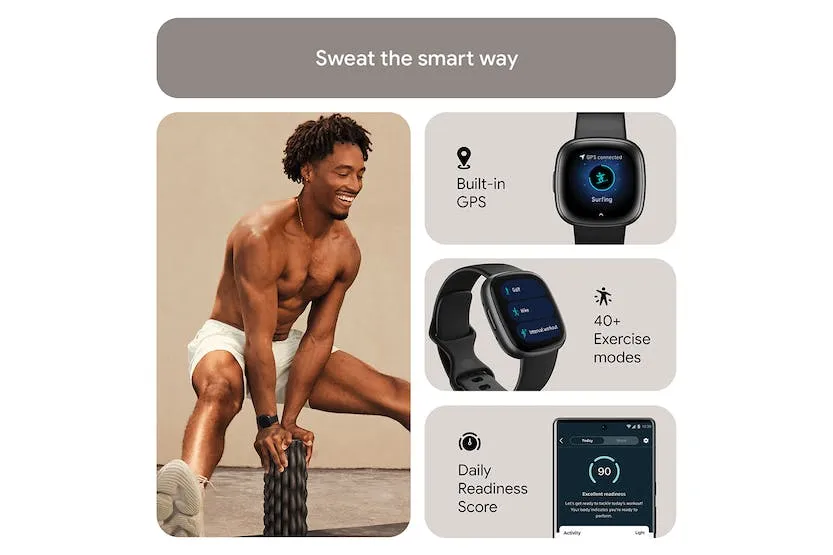 Fitbit Versa 4 Smartwatch Black/Graphite