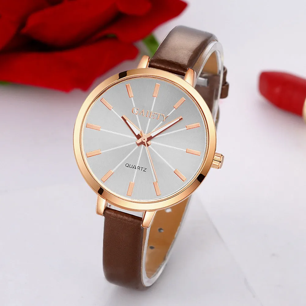 Hot sale 2017 Famous Brand watch Women leather wristwatches women's dress watches casual quartz watch Luxury wristwatch clock