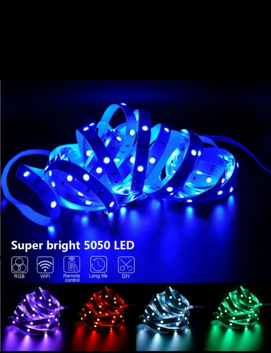 LED Strip Lights RGB 5050 ,5V 1M-30M,16 million colors