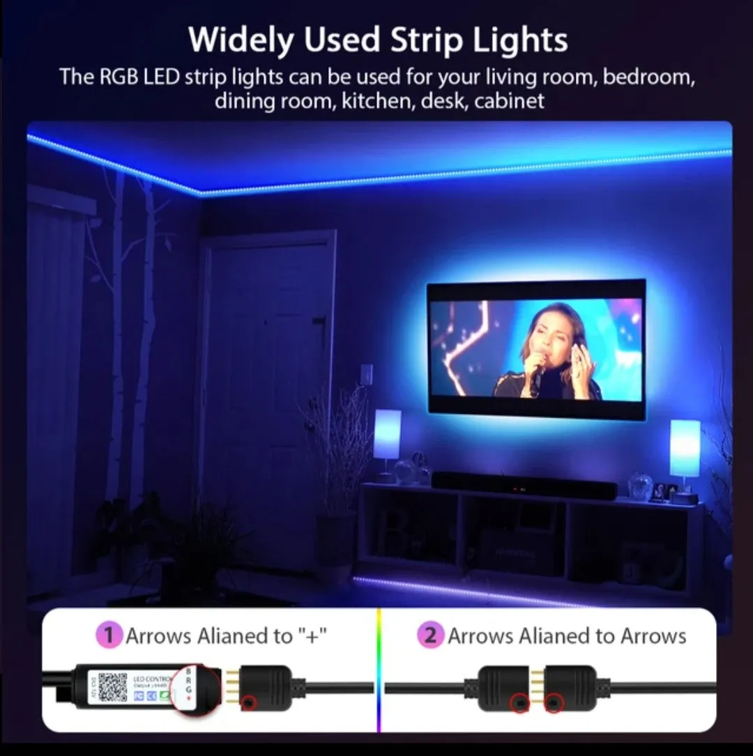 LED Strip Lights RGB 5050 ,5V 1M-30M,16 million colors