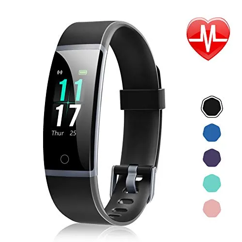 Letsfit Fitness Tracker, Activity Tracker Watch with Heart Rate Monitor, IP68 Standard Smart Watch with Step Counter, Calorie Counter, Call & SMS Pedometer Watch