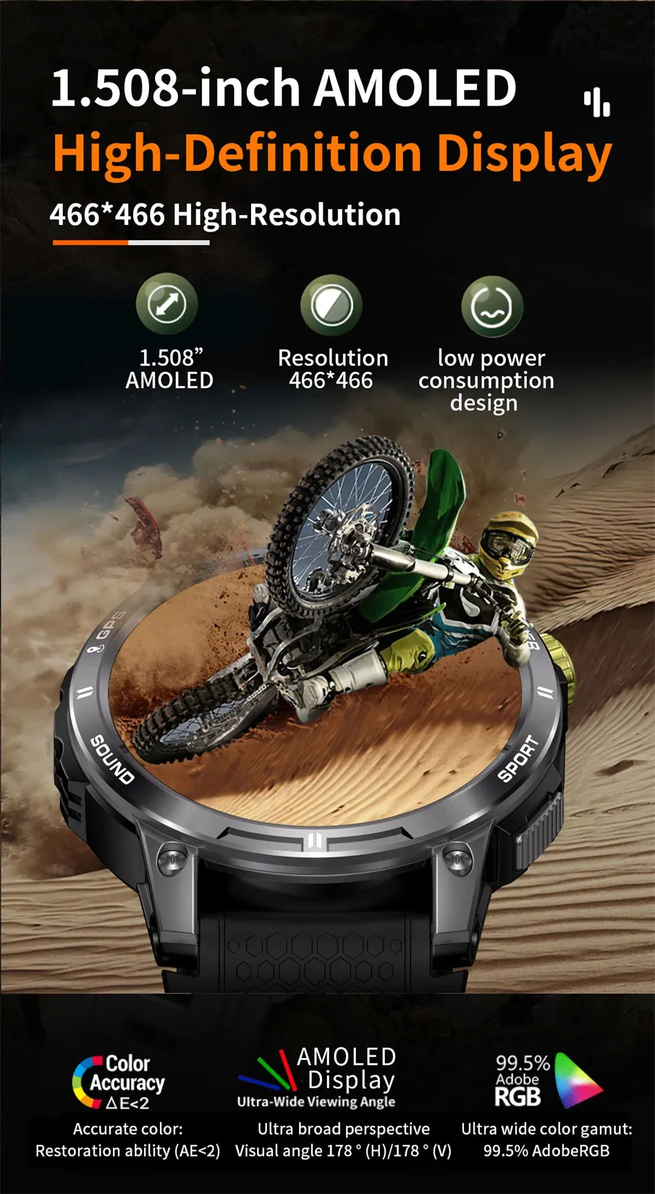 LIGE GPS Professional Sports Smartwatch