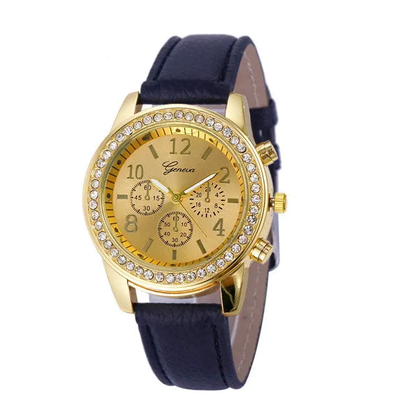 Luxury Brand Quartz Watch Faux Chronograph