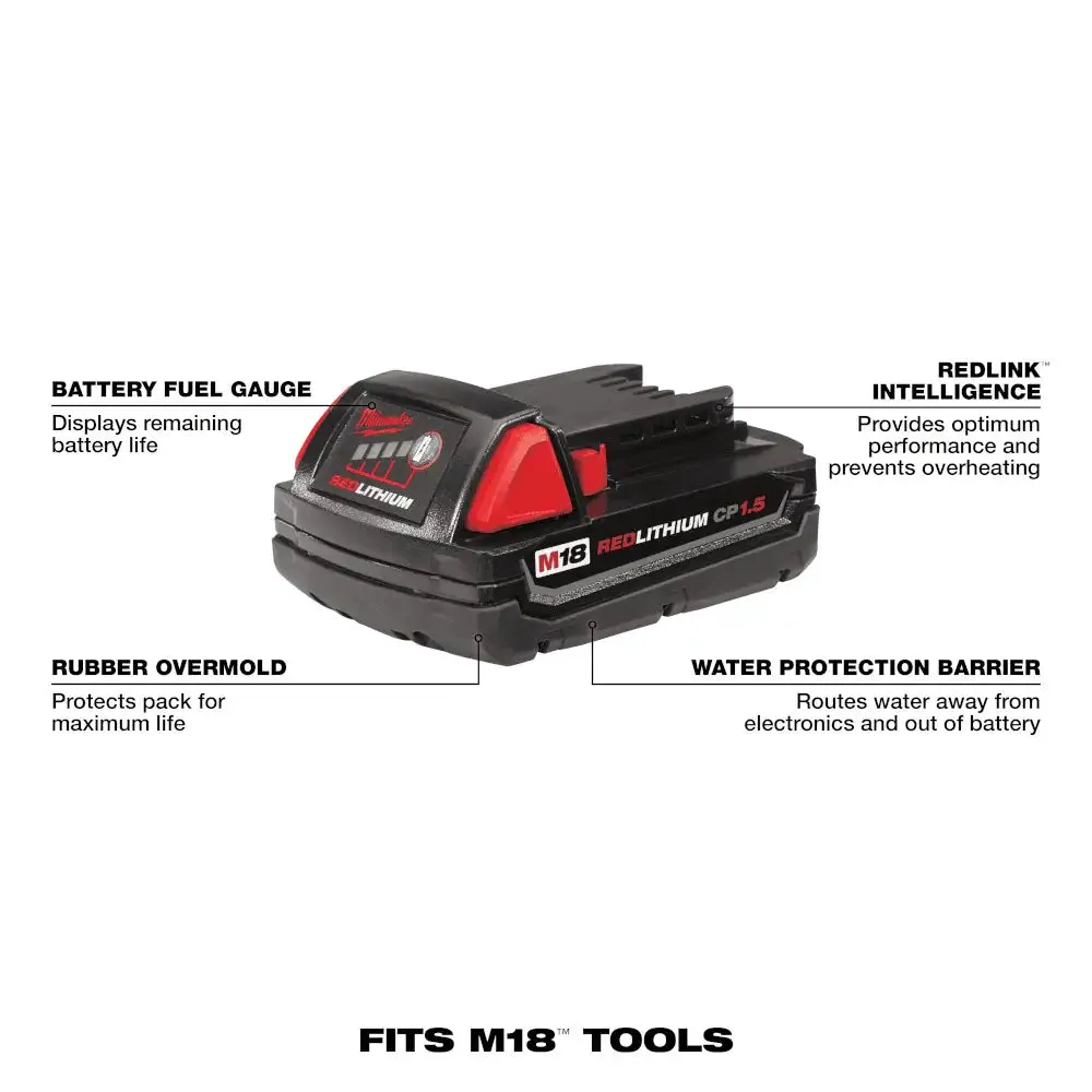 Milwaukee M18 1.5Ah Compact REDLITHIUM Battery Pack