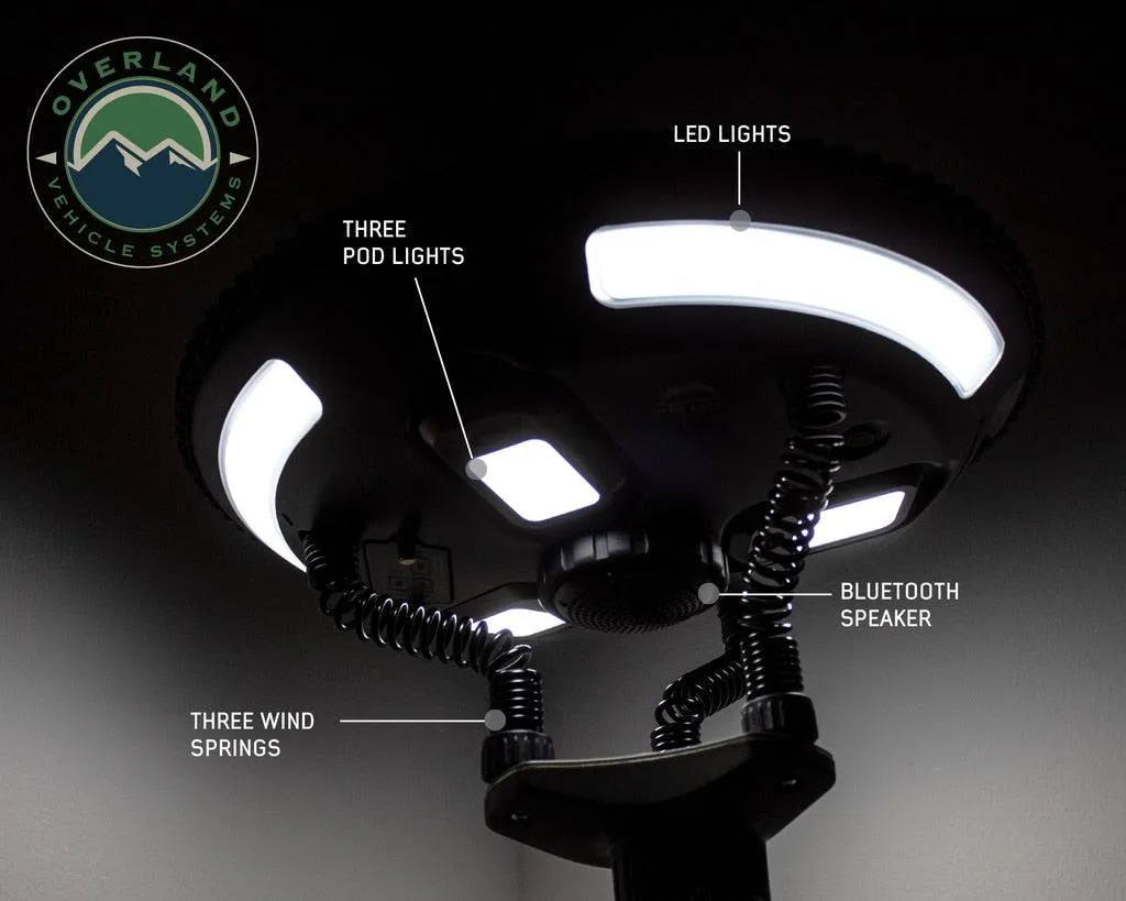 Overland Vehicle Systems Wild Land Camping Gear - UFO Solar Light  Pods & Speaker | Universal