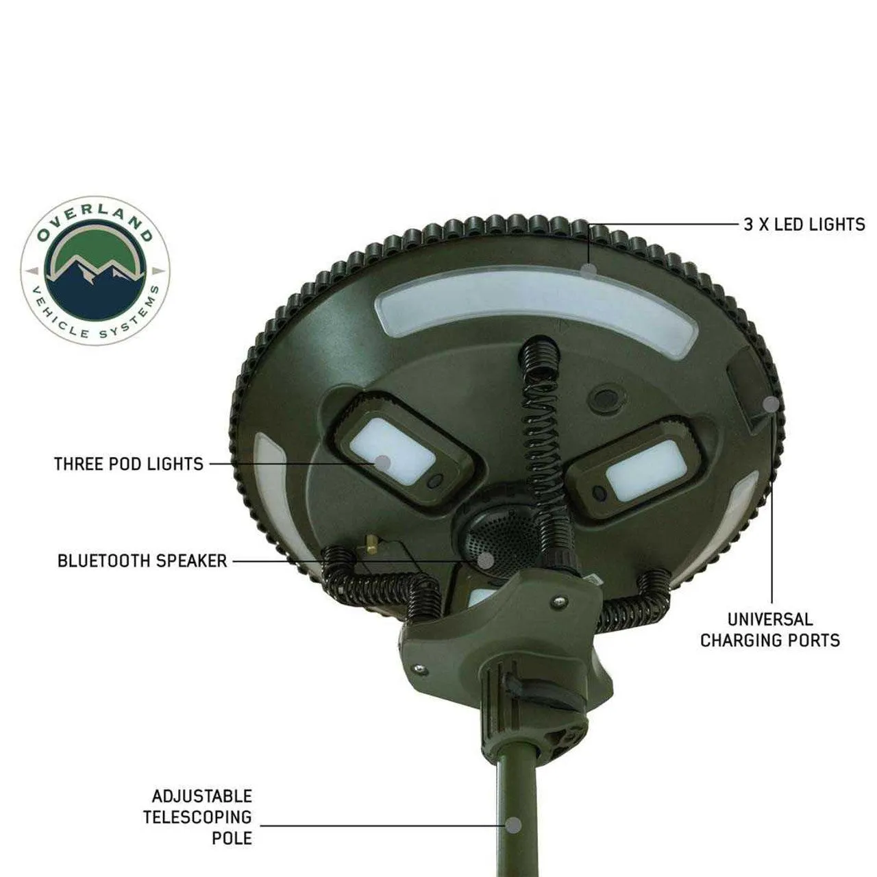 Overland Vehicle Systems Wild Land Camping Gear UFO Solar Light