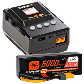 Spektrum SPMXPSS400 Smart Powerstage: 5000mAh 4S LiPo & S155 Charger