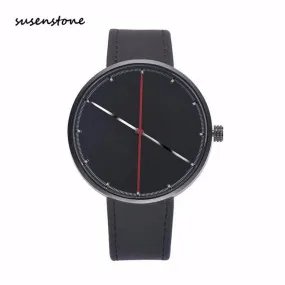 Susenstone Women Men Simple Classic design WristWatch Black White large dial Clock Men Sports Casual Watch Relogio Masculino Y30